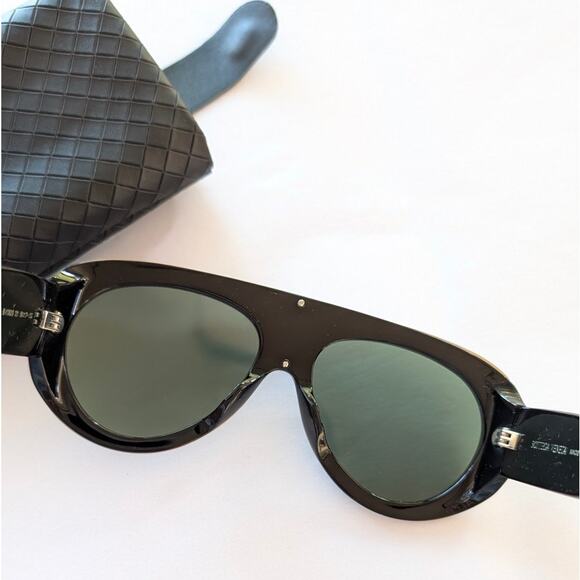 Bottega Veneta BV1362S 006 Pilot Black Sunglasses, size 58-17mm - Picture 2 of 7